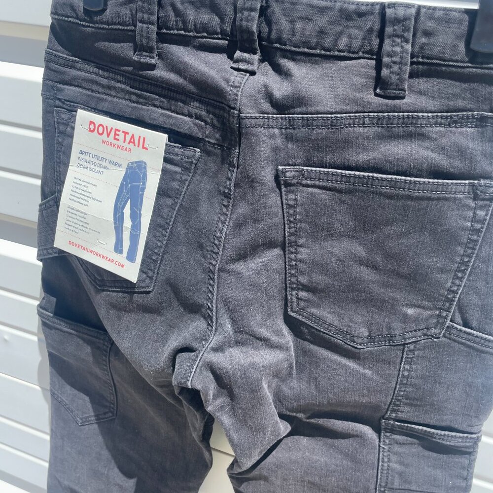 Dovetail Women's Britt Utility Insulated Denim Pant NWT - Picture 4 of 5